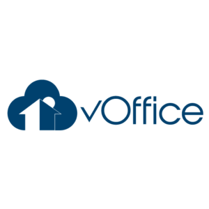 Logo vOffice weiß auf blau